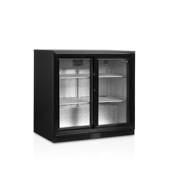 Minibar prosklené křídlové dveře, černá TEFCOLD DB126H